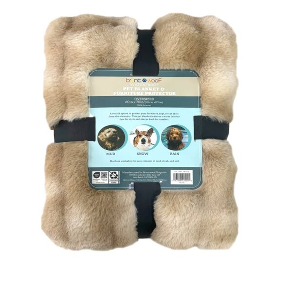 Brentwood Oversized Waterproof Pet Blanket and Furniture Protector, Bubble Fur - Picture 4 of 5